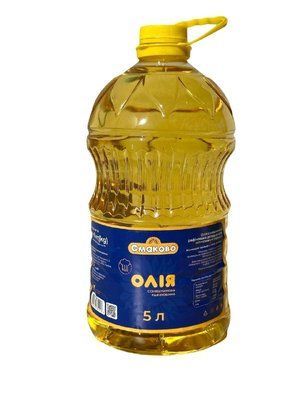 Олія соняшникова рафінована ТМ Смаково (5л)
