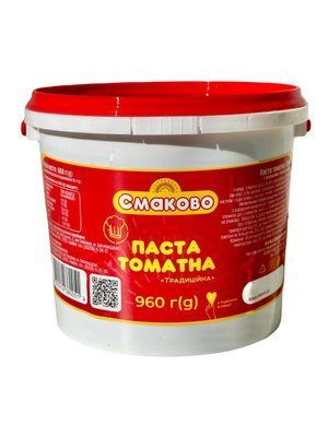 Томатна паста Традиційна, Смаково (1кг)