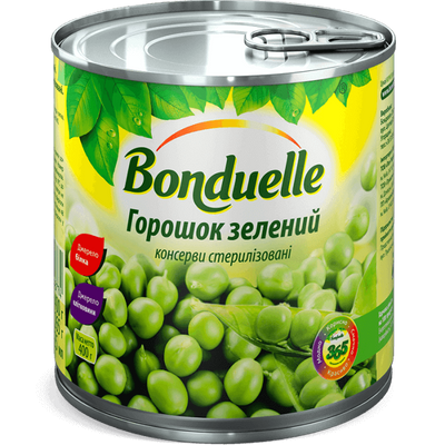 Горошок зелений Bonduelle (400г)