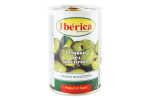 Оливки зеленые без косточки Iberica (300г)